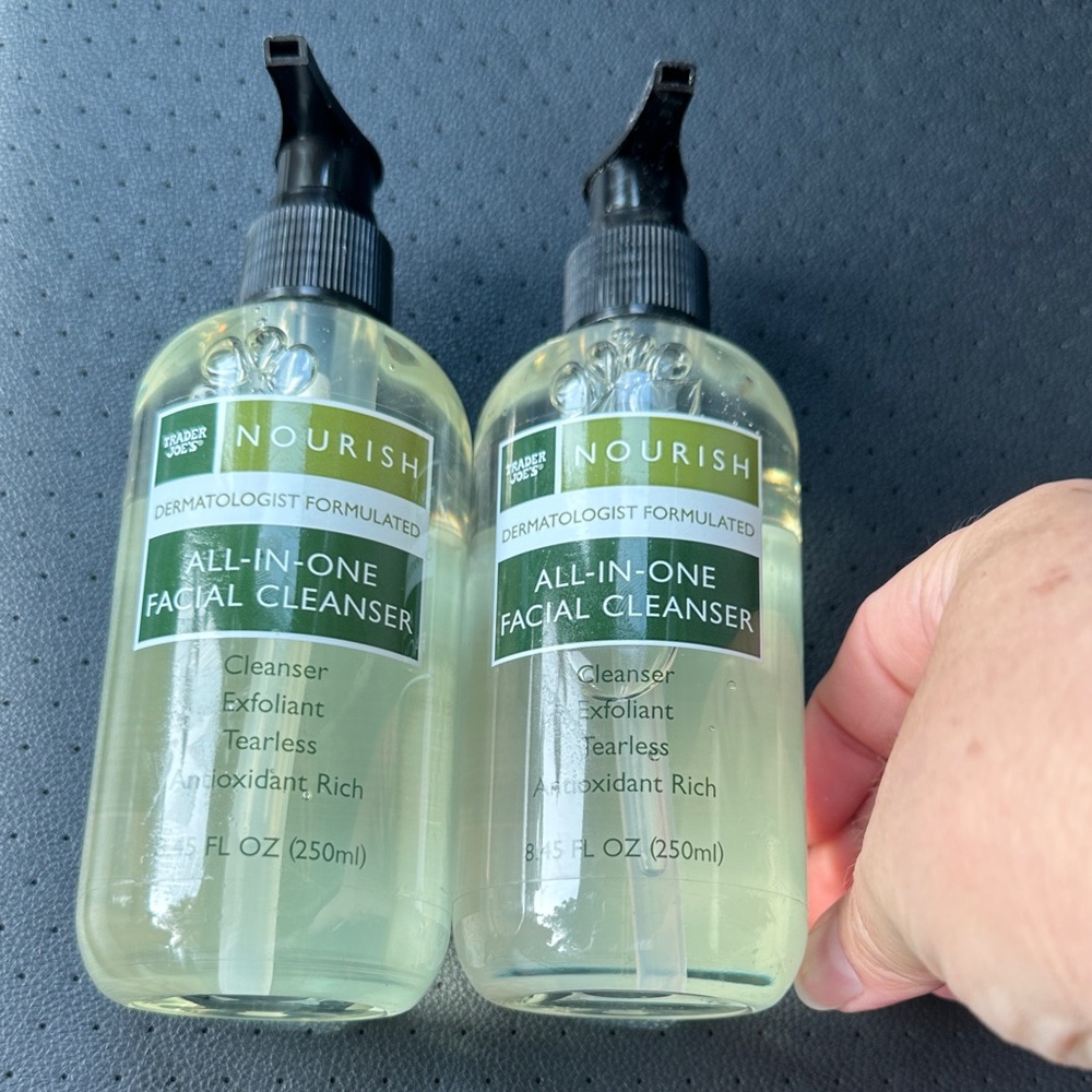Trader Joe's Nourish All-in-One Facial Cleanser - 2 bottles bundle set